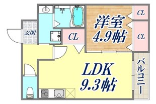 フジパレス尼崎常光寺の物件間取画像